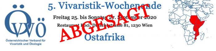 Absage Vivaristik Wochenende 2020 Absage Vivaristik Wochenende 2020