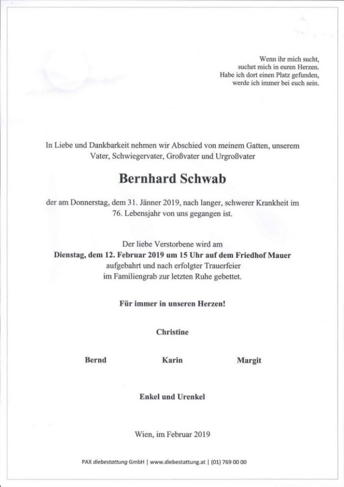 Parte Bernhard Schwab Parte Bernhard Schwab