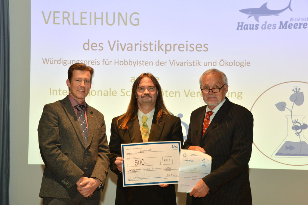 Viviaristikpreis (v.l.n.r.: A. Schramm, G. Schaffler, W. Hödl), Foto von Karl Kolar